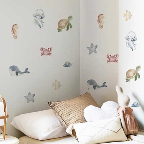 Neukids Boho Kinder Wandaufkleber Unterwasserwelt, Meerestiere Wandtattoos Kinderzimmer Aufkleber für Kinder Schlafzimmer Wohnzimmer Kindergarten Fenster Wanddekoration Neukids Boho Kinder Wandaufkleber Unterwasserwelt, Meerestiere Wandtattoos Kinderzimmer Aufkleber für Kinder Schlafzimmer Wohnzimmer Kindergarten Fenster Wanddekoration von neukids