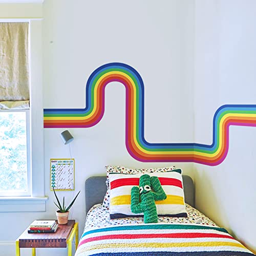 Neukids Bunter Regenbogen-Wandbordüre, Vintage-Stil, PVC, Regenbogen-Wandkunst, Dekoration für Kinderzimmer, Spielzimmer, Aufkleber, 40 x 320 cm Neukids Bunter Regenbogen-Wandbordüre, Vintage-Stil, PVC, Regenbogen-Wandkunst, Dekoration für Kinderzimmer, Spielzimmer, Aufkleber, 40 x 320 cm von neukids