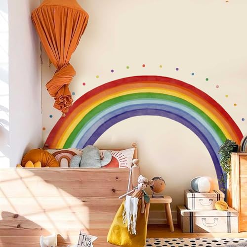 Neukids FABRIC Vintage Regenbogen Wandtattoo boho Regenbogen Tupfen Wandsticker Schlafzimmer Wohnzimmer Kinderzimmer Babyzimmer Wandaufkleber Korridore Wanddeko 190x110cm Neukids FABRIC Vintage Regenbogen Wandtattoo boho Regenbogen Tupfen Wandsticker Schlafzimmer Wohnzimmer Kinderzimmer Babyzimmer Wandaufkleber Korridore Wanddeko 190x110cm von neukids