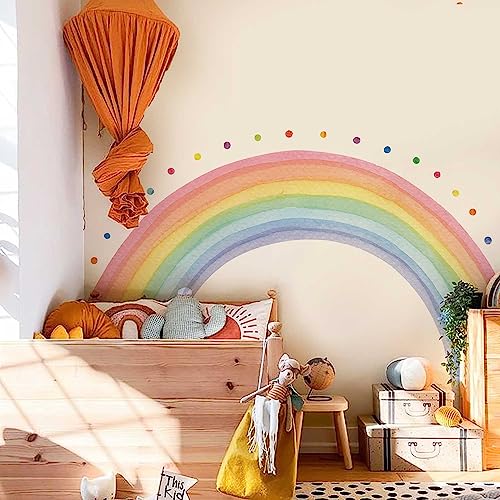 Neukids Großer Regenbogen-Aufkleber und gepunktete Aufkleber, Aquarell, Kinder-Wandaufkleber, Mädchen-Wandaufkleber für Kinderzimmer, Wohnzimmer, Kindergarten, Fenster, Wanddekoration, 192 x 112 cm Neukids Großer Regenbogen-Aufkleber und gepunktete Aufkleber, Aquarell, Kinder-Wandaufkleber, Mädchen-Wandaufkleber für Kinderzimmer, Wohnzimmer, Kindergarten, Fenster, Wanddekoration, 192 x 112 cm von neukids