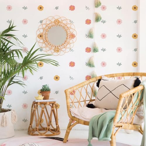 Neukids Wandaufkleber für Kinder, Boho, bunte Blumen und Blätter, für Kinderzimmer, Schlafzimmer, Wohnzimmer, Kindergarten, Fenster, Wanddekoration Neukids Wandaufkleber für Kinder, Boho, bunte Blumen und Blätter, für Kinderzimmer, Schlafzimmer, Wohnzimmer, Kindergarten, Fenster, Wanddekoration von neukids
