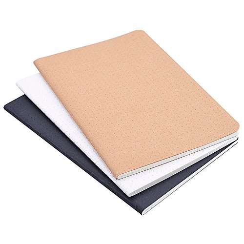 newestor DINA5-Notizbuch / -Tagebuch, 14 x 21 Noppenpapier, 120 Blatt / 240 Seiten, Einband Schwarz/Wei§ / Kraftbraun, 3er Set newestor DINA5-Notizbuch / -Tagebuch, 14 x 21 Noppenpapier, 120 Blatt / 240 Seiten, Einband Schwarz/Wei§ / Kraftbraun, 3er Set von newestor