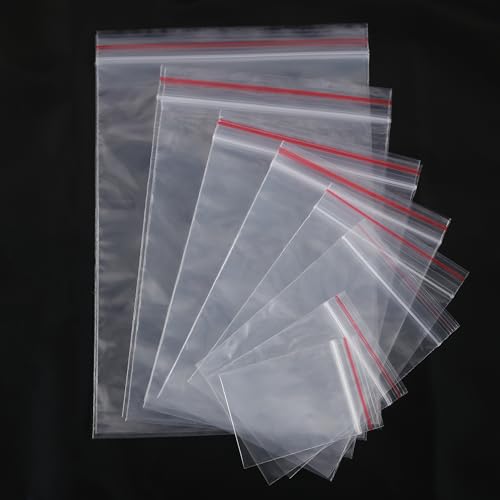 newlng kleine Zipper verschluss tüten 12cmX17cm Wiederverschliessbar Plastikbeutel Verschließbar Tütchen Polybeutel mit Druckverschluß Kleine 200Stück(Erhältlich in Verschiedenen Größen) von newlng