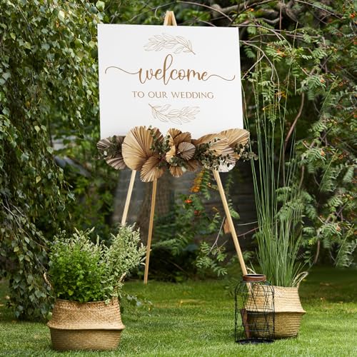 Nian Feng Holz-Staffelei, Ständer, Boden für Hochzeitsschild, 160 cm, verstellbares Stativ-Staffelei für Poster, Willkommensschild, Leinwand, Kunstwerke, Display-Show, Babyparty von nianfeng