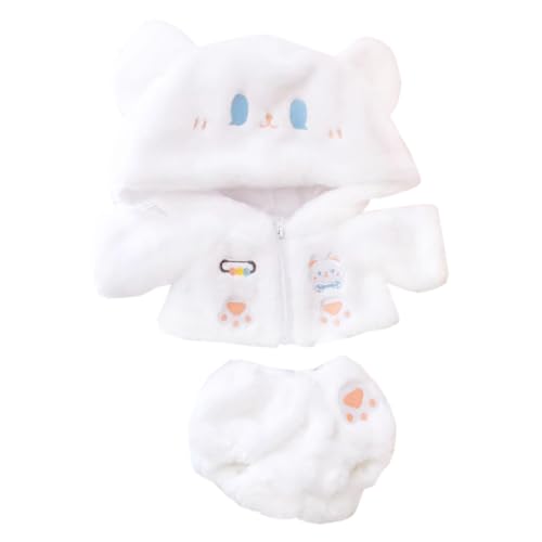 niannyyhouse 10 cm ~ 15 cm 20 cm 40 cm Plüschpuppe Kleidung Hoodie Hose Milchbär Outfit Puppe Zubehör Dress Up (40 cm) Mehrfarbig von niannyyhouse