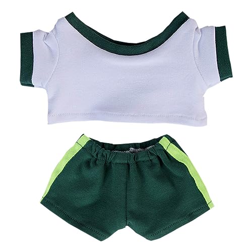 niannyyhouse 10 cm 15 cm 20 cm Plüsch Puppe Kleidung Kontrast T-Shirt Hosen Sportbekleidung Set Weiche Gefüllte Plüsch Spielzeug Dress Up Zubehör (a13, 20cm) von niannyyhouse