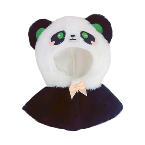 niannyyhouse 10cm Plüsch Puppe Kleidung Lose Schal Katze Welpen Panda Bär Weste Puppe Zubehör Dress Up (Schwarz), Mehrfarbig von niannyyhouse
