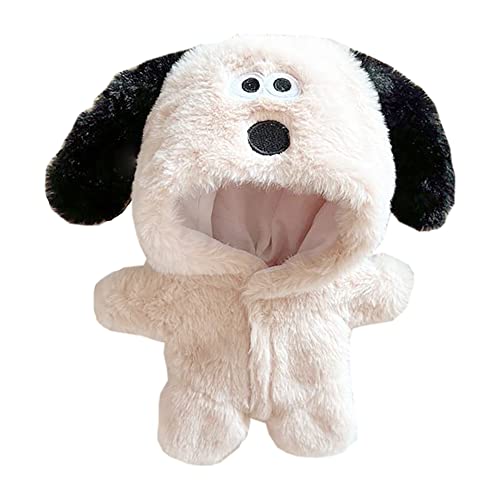niannyyhouse 20cm Plüsch Puppe Kleidung Hund Hund Kleidung 8 Zoll Plüsch Puppe Kleidung Kpop Puppe Kleidung (Beige) von niannyyhouse