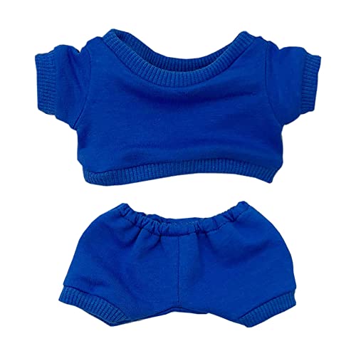 niannyyhouse 20cm Plüsch Puppe Kleidung Sportbekleidung Anzüge Sweatshirts Hosen Puppe Dress up (Blau, 20cm) von niannyyhouse