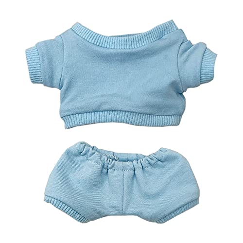 niannyyhouse 20cm Plüsch Puppe Kleidung Sportbekleidung Anzüge Sweatshirts Hosen Puppe Dress up (Hellblau, 20cm) von niannyyhouse