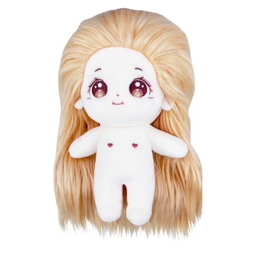 niannyyhouse 20cm Plüsch Puppe Lange Haare Mädchen Humanoid Gefüllte Körper kein Attribut 8 "Normaler Körper Tragbare Kleidung Dress Up Geschenke (a-13-ohne Skelett) von niannyyhouse