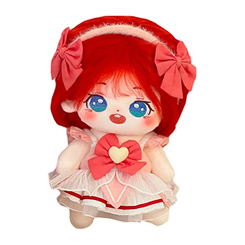 niannyyhouse 20cm Plüsch Puppe Rot Mädchen Nackt Humanoid Gefüllte Körper kein Attribut 8 ''Normaler Körper Tragbare Kleidung Dress Up Geschenke (a-32-ohne Skelett), 8 Inch von niannyyhouse