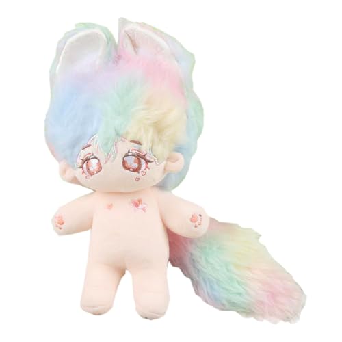 niannyyhouse Kaninchenohren Junge Gefüllte Körper Schwanz 20cm Plüsch Puppe Tragbare Kleidung (5-mit Skelett) von niannyyhouse
