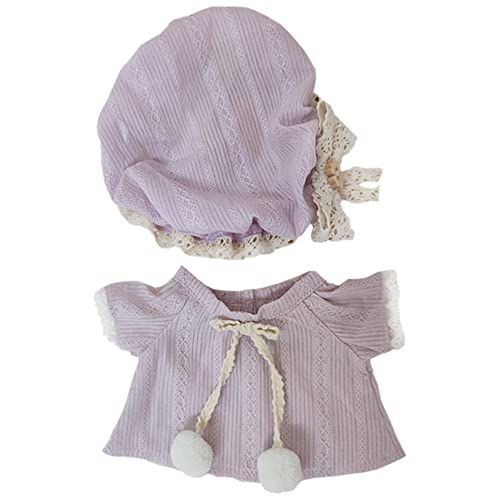 niannyyhouse Plüsch-Puppen-Kleidung, Pyjama, Anzug, Hut, Kleid, 20,3 cm, Puppen-Zubehör, Verkleidung, Rosa / Violett niannyyhouse Plüsch-Puppen-Kleidung, Pyjama, Anzug, Hut, Kleid, 20,3 cm, Puppen-Zubehör, Verkleidung, Rosa / Violett von niannyyhouse