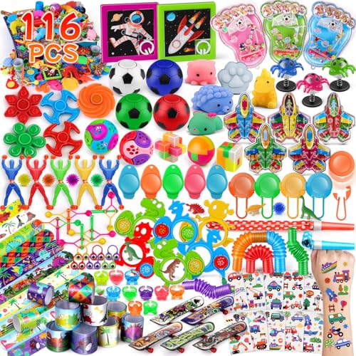 nicknack Kindergeburtstag Mitgebsel Set, 116pcs Kinder Geburtstag Gastgeschenke Mitbringsel, Party Geschenke Give Aways für Jungen Mädchen von nicknack