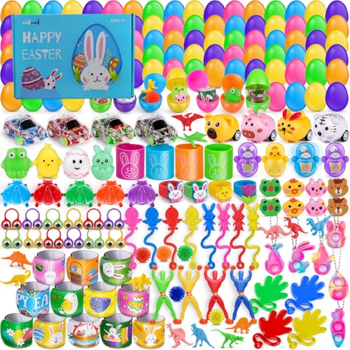 nicknack Ostergeschenke Kinder, 100 Stück MIni Gefüllte Ostereier mit 100 Partyspielzeuge, 2.2" Plastik Ostereier für Osternkorb Stuffers Füllstoffe, Ostern Geschenke for Kinder Ostereier Jagd Spiel nicknack Ostergeschenke Kinder, 100 Stück MIni Gefüllte Ostereier mit 100 Partyspielzeuge, 2.2" Plastik Ostereier für Osternkorb Stuffers Füllstoffe, Ostern Geschenke for Kinder Ostereier Jagd Spiel von nicknack