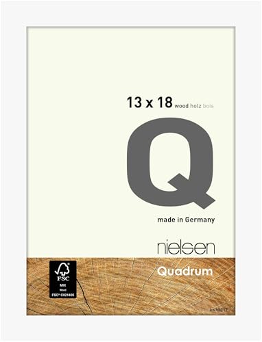 nielsen Bilderrahmen, 13 x 18 cm, Holz, Reinweiß, Fotorahmen zum Auftstellen und Aufhängen im Hoch- & Querformat, Echtglas, Quadrum nielsen Bilderrahmen, 13 x 18 cm, Holz, Reinweiß, Fotorahmen zum Auftstellen und Aufhängen im Hoch- & Querformat, Echtglas, Quadrum von nielsen