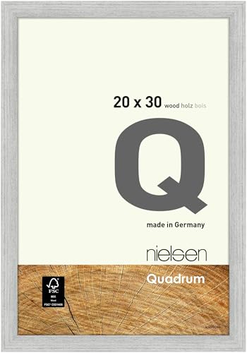 nielsen Bilderrahmen, 20 x 30 cm, Holz, Silber, Fotorahmen zum Auftstellen und Aufhängen im Hoch- & Querformat, Echtglas, Quadrum nielsen Bilderrahmen, 20 x 30 cm, Holz, Silber, Fotorahmen zum Auftstellen und Aufhängen im Hoch- & Querformat, Echtglas, Quadrum von nielsen