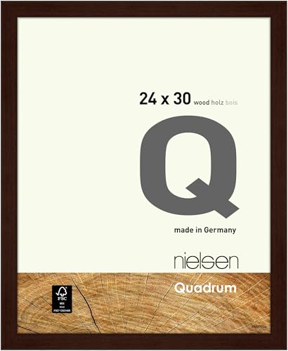 nielsen Bilderrahmen, 24 x 30 cm, Holz, Wengé, Rahmen zum Aufhängen im Hoch- & Querformat, Echtglas, Quadrum nielsen Bilderrahmen, 24 x 30 cm, Holz, Wengé, Rahmen zum Aufhängen im Hoch- & Querformat, Echtglas, Quadrum von nielsen