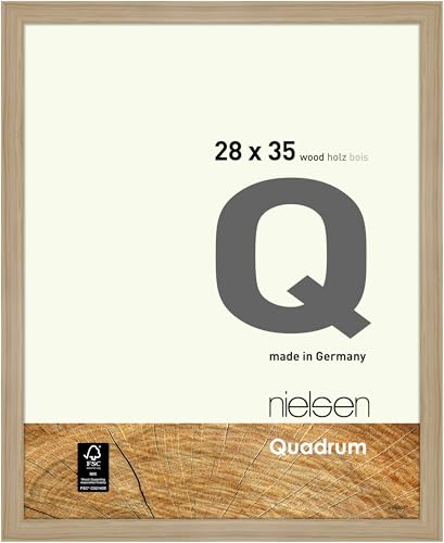 nielsen Bilderrahmen, 28 x 35 cm, Holz, Eiche Natur, Rahmen zum Aufhängen im Hoch- & Querformat, Echtglas, Quadrum nielsen Bilderrahmen, 28 x 35 cm, Holz, Eiche Natur, Rahmen zum Aufhängen im Hoch- & Querformat, Echtglas, Quadrum von nielsen