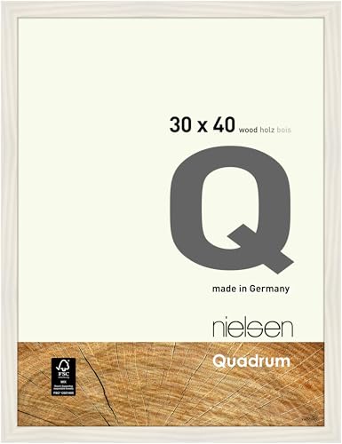 nielsen Bilderrahmen, 30 x 40 cm, Holz, Weiß, Fotorahmen zum Aufhängen im Hoch- & Querformat, Echtglas, Quadrum nielsen Bilderrahmen, 30 x 40 cm, Holz, Weiß, Fotorahmen zum Aufhängen im Hoch- & Querformat, Echtglas, Quadrum von nielsen