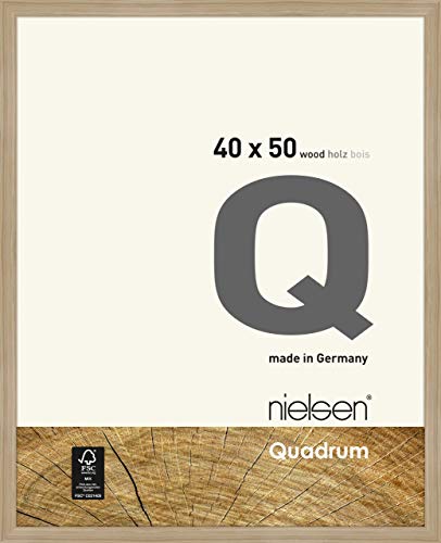 nielsen Bilderrahmen, 40 x 50 cm, Holz, Eiche Natur, Posterrahmen zum Aufhängen im Hoch- & Querformat, Echtglas, Quadrum nielsen Bilderrahmen, 40 x 50 cm, Holz, Eiche Natur, Posterrahmen zum Aufhängen im Hoch- & Querformat, Echtglas, Quadrum von nielsen