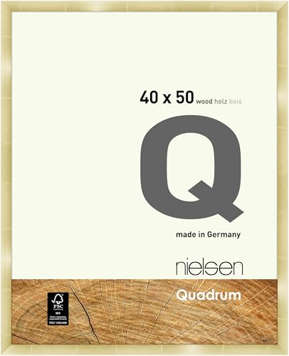 nielsen Bilderrahmen, 40 x 50 cm, Holz, Gold, Posterrahmen zum Aufhängen im Hoch- & Querformat, Echtglas, Quadrum nielsen Bilderrahmen, 40 x 50 cm, Holz, Gold, Posterrahmen zum Aufhängen im Hoch- & Querformat, Echtglas, Quadrum von nielsen