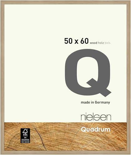 nielsen Bilderrahmen, 50 x 60 cm, Holz, Eiche Natur, Posterrahmen zum Aufhängen im Hoch- & Querformat, Echtglas, Quadrum nielsen Bilderrahmen, 50 x 60 cm, Holz, Eiche Natur, Posterrahmen zum Aufhängen im Hoch- & Querformat, Echtglas, Quadrum von nielsen