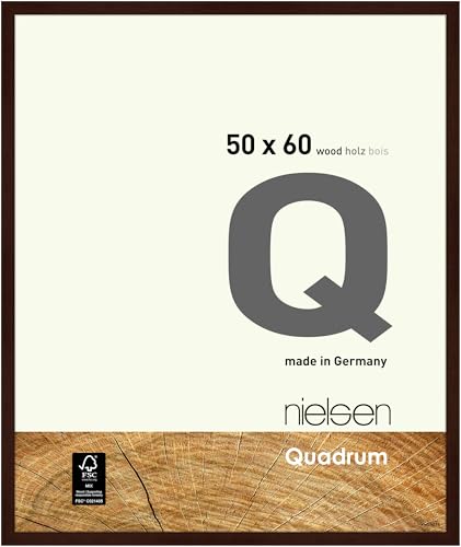 nielsen Bilderrahmen, 50 x 60 cm, Holz, Wengé, Posterrahmen zum Aufhängen im Hoch- & Querformat, Echtglas, Quadrum nielsen Bilderrahmen, 50 x 60 cm, Holz, Wengé, Posterrahmen zum Aufhängen im Hoch- & Querformat, Echtglas, Quadrum von nielsen