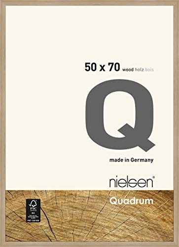 nielsen Bilderrahmen, 50 x 70 cm, Holz, Eiche Natur, Posterrahmen zum Aufhängen im Hoch- & Querformat, Echtglas, Quadrum nielsen Bilderrahmen, 50 x 70 cm, Holz, Eiche Natur, Posterrahmen zum Aufhängen im Hoch- & Querformat, Echtglas, Quadrum von nielsen