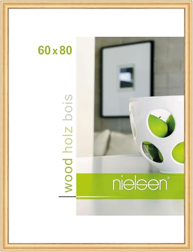 nielsen Bilderrahmen, 60 x 80 cm, Holz, Gold, Posterrahmen zum Aufhängen im Hoch- & Querformat, Echtglas, Derby nielsen Bilderrahmen, 60 x 80 cm, Holz, Gold, Posterrahmen zum Aufhängen im Hoch- & Querformat, Echtglas, Derby von nielsen