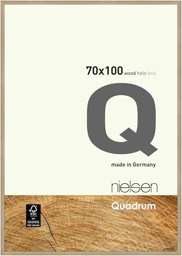 nielsen Bilderrahmen, 70 x 100 cm, Holz, Eiche Natur, Posterrahmen zum Aufhängen im Hoch- & Querformat, Echtglas, Quadrum nielsen Bilderrahmen, 70 x 100 cm, Holz, Eiche Natur, Posterrahmen zum Aufhängen im Hoch- & Querformat, Echtglas, Quadrum von nielsen