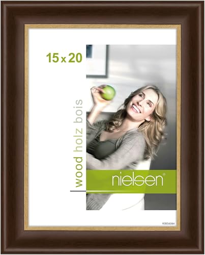 nielsen Bilderrahmen, 15 x 20 cm, Holz, Palisander, Fotorahmen zum Auftstellen und Aufhängen im Hoch- & Querformat, Echtglas, Derby nielsen Bilderrahmen, 15 x 20 cm, Holz, Palisander, Fotorahmen zum Auftstellen und Aufhängen im Hoch- & Querformat, Echtglas, Derby von nielsen