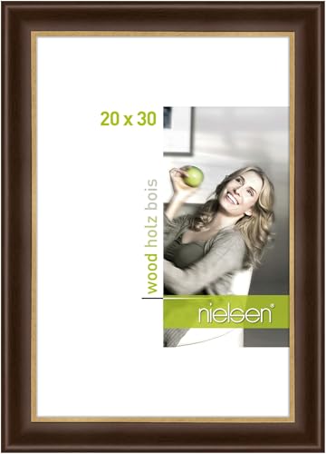 nielsen Bilderrahmen, 20 x 30 cm, Holz, Palisander, Fotorahmen zum Aufhängen im Hoch- & Querformat, Echtglas, Derby nielsen Bilderrahmen, 20 x 30 cm, Holz, Palisander, Fotorahmen zum Aufhängen im Hoch- & Querformat, Echtglas, Derby von nielsen