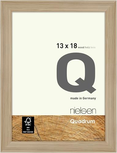 nielsen Bilderrahmen, 13 x 18 cm, Holz, Eiche Natur, Fotorahmen zum Auftstellen und Aufhängen im Hoch- & Querformat, Echtglas, Quadrum nielsen Bilderrahmen, 13 x 18 cm, Holz, Eiche Natur, Fotorahmen zum Auftstellen und Aufhängen im Hoch- & Querformat, Echtglas, Quadrum von nielsen