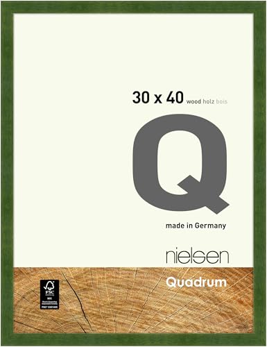 nielsen Bilderrahmen, 30 x 40 cm, Holz, Grün, Fotorahmen zum Aufhängen im Hoch- & Querformat, Echtglas, Quadrum nielsen Bilderrahmen, 30 x 40 cm, Holz, Grün, Fotorahmen zum Aufhängen im Hoch- & Querformat, Echtglas, Quadrum von nielsen