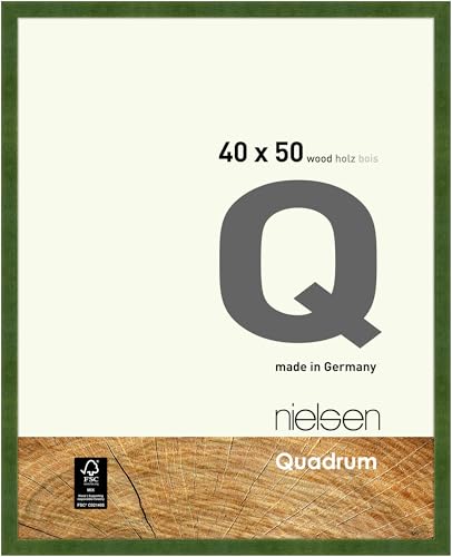 nielsen Bilderrahmen, 40 x 50 cm, Holz, Grün, Posterrahmen zum Aufhängen im Hoch- & Querformat, Echtglas, Quadrum nielsen Bilderrahmen, 40 x 50 cm, Holz, Grün, Posterrahmen zum Aufhängen im Hoch- & Querformat, Echtglas, Quadrum von nielsen