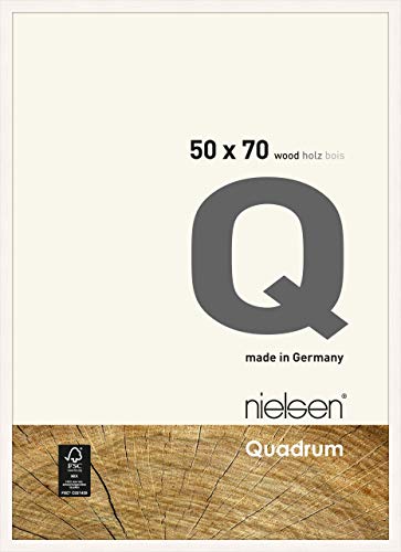 nielsen Bilderrahmen, 50 x 70 cm, Holz, Reinweiß, Posterrahmen zum Aufhängen im Hoch- & Querformat, Echtglas, Quadrum nielsen Bilderrahmen, 50 x 70 cm, Holz, Reinweiß, Posterrahmen zum Aufhängen im Hoch- & Querformat, Echtglas, Quadrum von nielsen