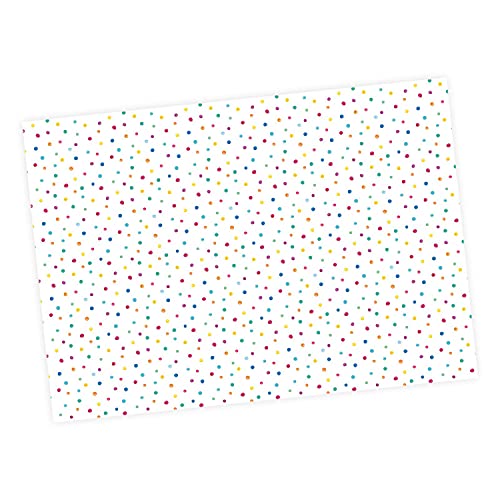 5 Bögen Geschenkpapier Punkte Dots bunt - 1,60€/qm - 84,1 x 59,4 cm für Jungen und Mädchen süße Geschenkverpackung für Kinder und Erwachsene Aquarell pastell gelb blau mint pink von nikima Schönes für Kinder
