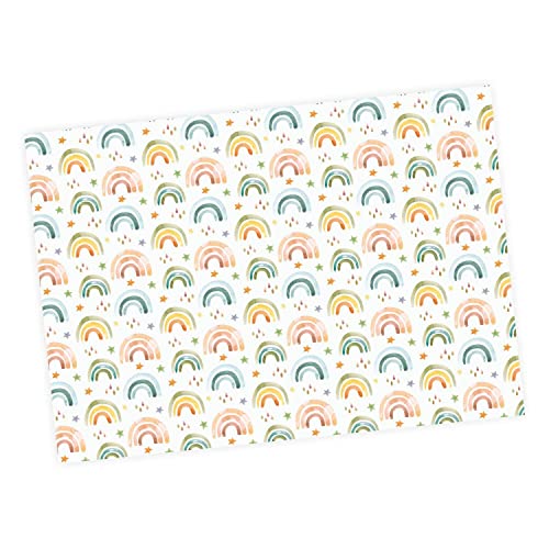 5 Bögen Geschenkpapier Regenbogen - 1,60€/qm- 84,1 x 59,4 cm von nikima Schönes für Kinder