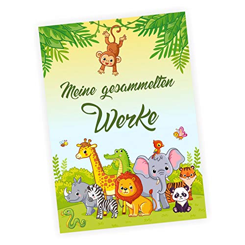 A4 Sammelmappe mit Magnetverschluss "Meine gesammelten Werke" Dschungeltiere Ordnungsmappe Schule Kindergarten A4 Sammelmappe mit Magnetverschluss "Meine gesammelten Werke" Dschungeltiere Ordnungsmappe Schule Kindergarten von nikima Schönes für Kinder