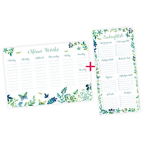 nikima Schönes für Kinder SET Blöcke Wochenplaner + Einkaufsliste A5 Block 50 Blatt Papier Notizblock Wochenkalender Planer Schreibtisch Organisieren nikima Schönes für Kinder SET Blöcke Wochenplaner + Einkaufsliste A5 Block 50 Blatt Papier Notizblock Wochenkalender Planer Schreibtisch Organisieren von nikima Schönes für Kinder