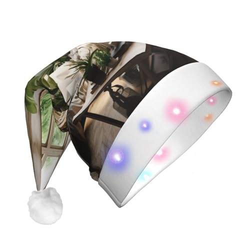 njkhbolk Weihnachtsmütze aus der Mitte des Jahrhunderts, moderner Druck, bunte LED-Weihnachtsmütze, Uni njkhbolk Weihnachtsmütze aus der Mitte des Jahrhunderts, moderner Druck, bunte LED-Weihnachtsmütze, Uni von njkhbolk