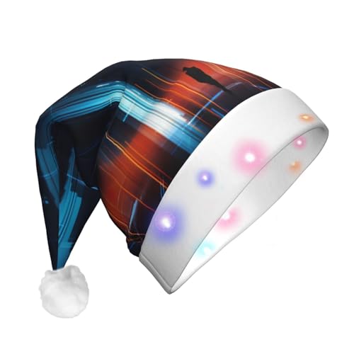 njkhbolk Weihnachtsmütze mit abstraktem People2-Druck, bunte LED-Weihnachtsmütze, Uni njkhbolk Weihnachtsmütze mit abstraktem People2-Druck, bunte LED-Weihnachtsmütze, Uni von njkhbolk