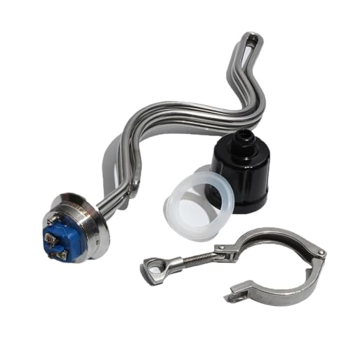 nmbhus 2-Zoll-Drei-Klemmen-Eintauch-Heizelement, für Brauanlagen, DN25-BSP-Gewinde, 1 Zoll, 240 V (Größe: B, Farbe: 5500 W 350 mm 304SS) von nmbhus