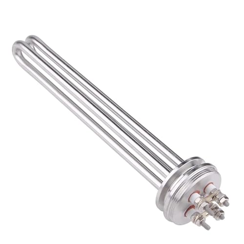 nmbhus SUS304 1,5 Zoll Elektrisches Heizelement mit drei Klemmen für flüssige Wasserwärme 2500 W/3500 W/4500 W (Farbe: Aprikose, Größe: Einzelphase _ 3,5 kW) von nmbhus