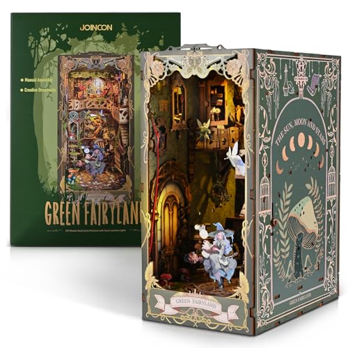 Buchecken-Set, DIY 3D-Bücherregal-Einsatz-Dekor, Buchen-Puppenhaus-Miniatur-Buchstützen, Holz-Buchecken für Miniatur-Puppenhäuser, für Kinder (A) von nmoiww