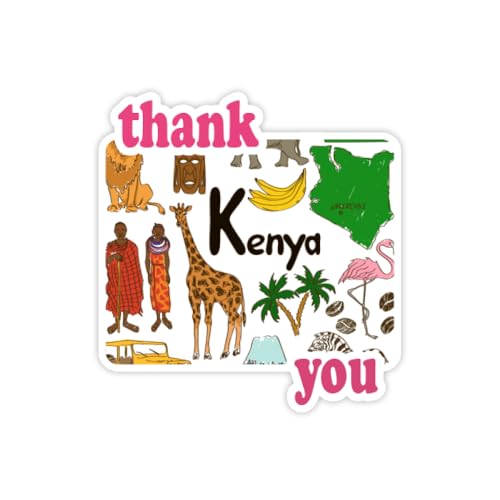 Kenia Landschaft Tiere Nationalflagge Danke Aufkleber Zitat Grateful Kenia Landschaft Tiere Nationalflagge Danke Aufkleber Zitat Grateful von no/no