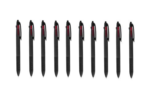 10er Set Dreifach Kugelschreiber DREI Farben Blau Rot und Schwarz und Touchpen Eingabestift 4in1 Schreibgerät von notrash2003® (Schwarz) von noTrash2003