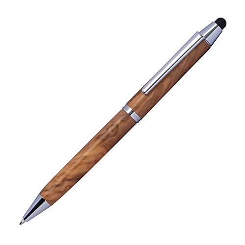 Holz-Kugelschreiber aus Olivenholz mit Touchfunktion, blauschreibende Mine, versch. Set-Größen von notrash2003 (1er Set) von noTrash2003